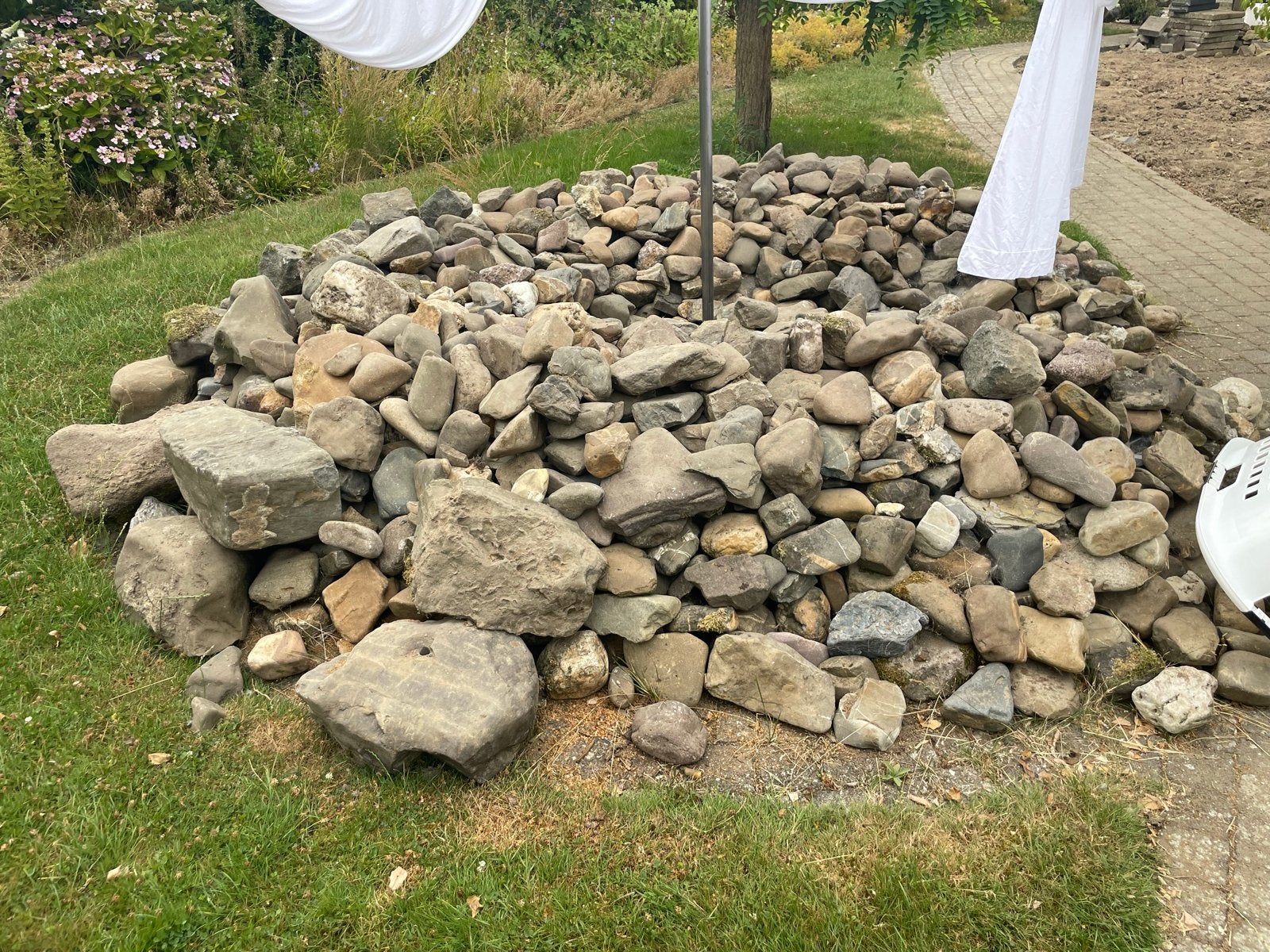 Diverse natuurstenen voor tuin of decoratie, Tuin en Terras, Ophalen, Gebruikt, Grijs, Kei