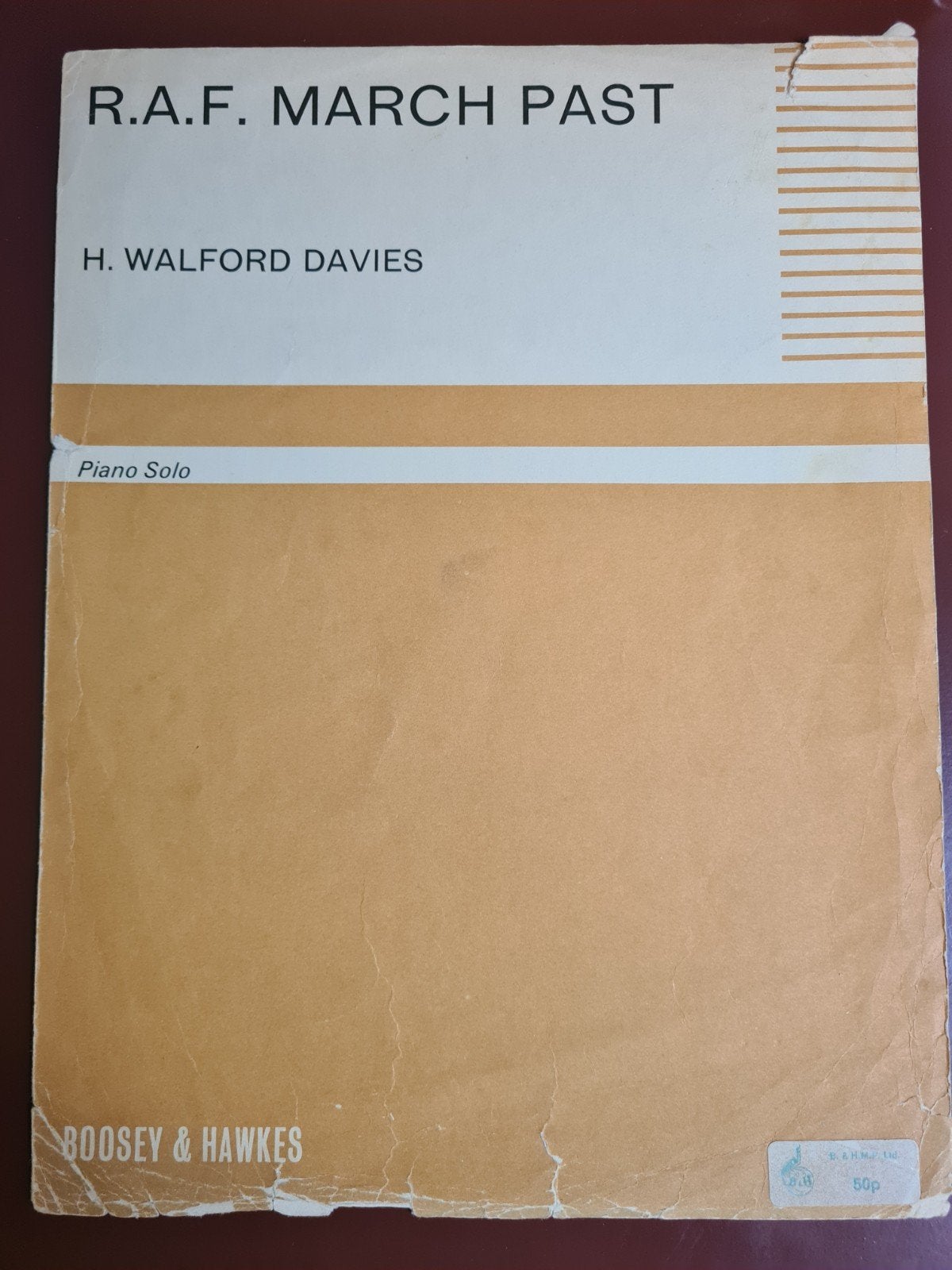 R.A.F. March Past - H. Walford Davies Piano Solo bladmuziek, Muziek en Instrumenten, Gebruikt, Klassiek, Ophalen of Verzenden