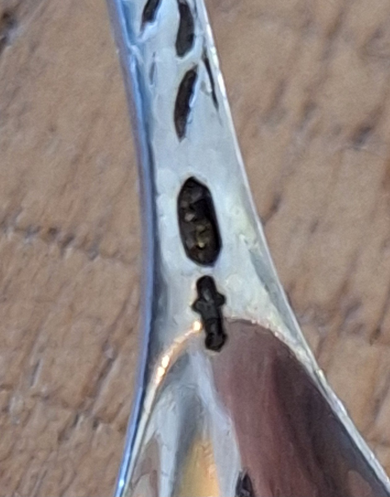 Foto 4 van 5 x zilver lepeltjes  + broodvork