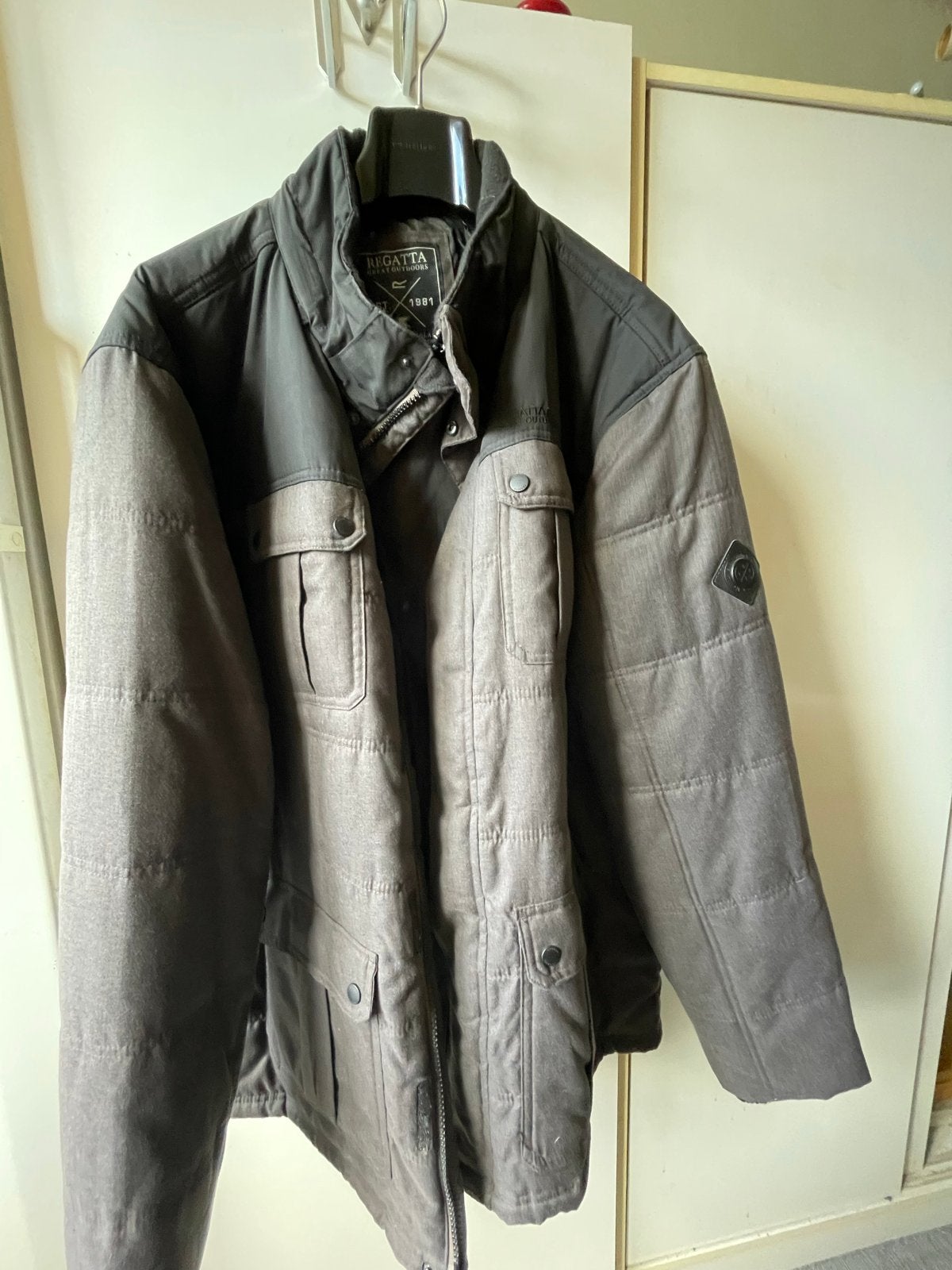 Regatta Heren Jas - Lichtbruin met Zwart, Ophalen of Verzenden, Gedragen, Maat 56/58 (XL), Bruin