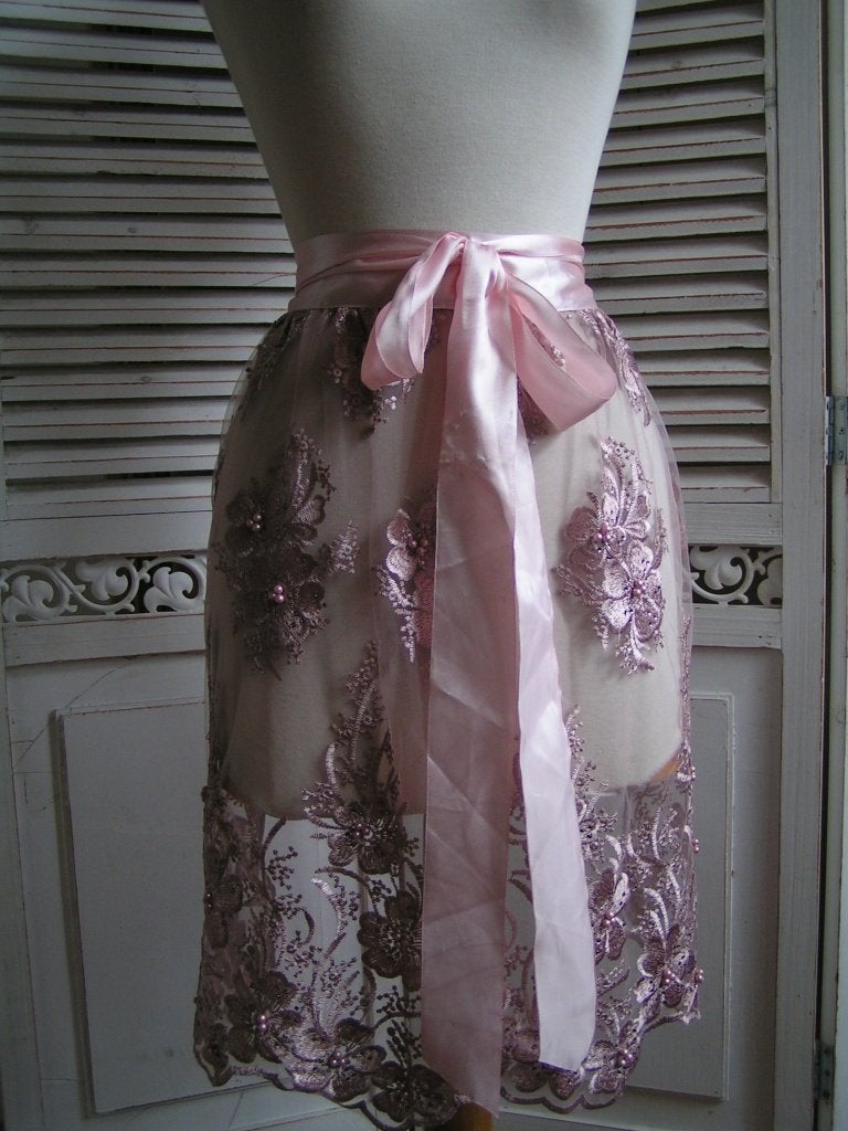 tiroler dirndl kanten schort nr YY 842, Verzenden, Zo goed als nieuw, Maat 46/48 (XL) of groter, Overige thema's