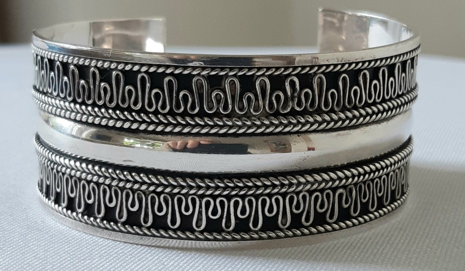 Toeareg Zilveren Klemarmband Unisex, Ophalen of Verzenden, Nieuw, Zilver, Zilver