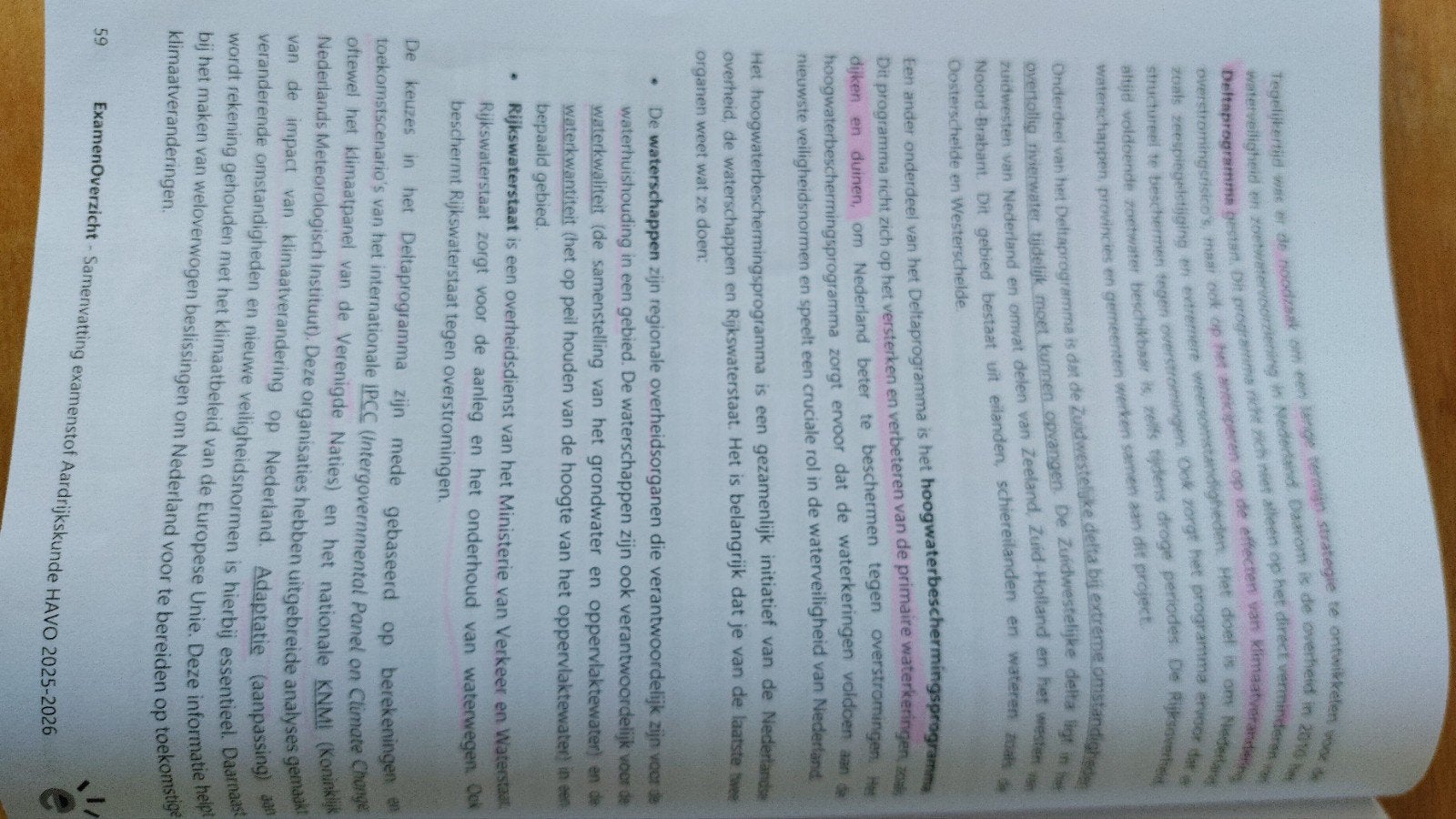 ExamenOverzicht Aardrijkskunde HAVO 2025-2026, Gelezen, ExamenOverzicht, Gamma, HBO