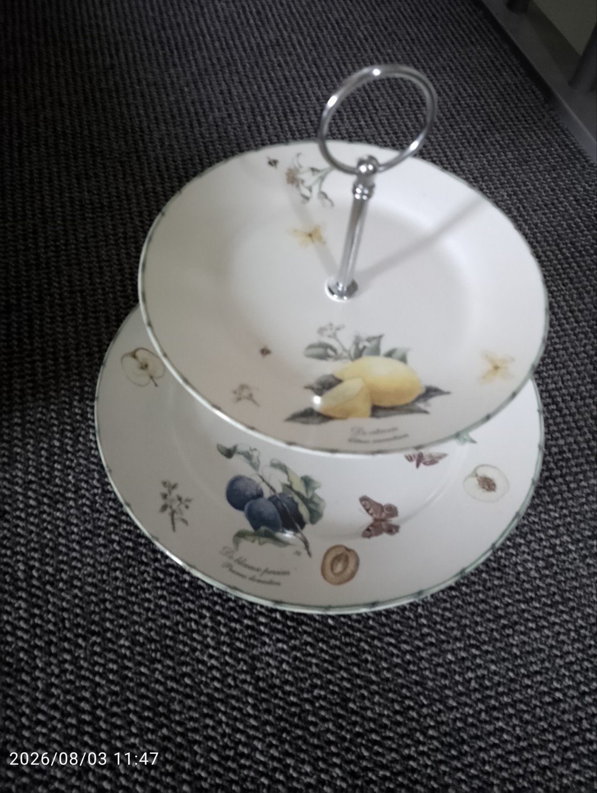 Etagere met fruitmotief Janneke Brinkman-Salentijnl, Huis en Inrichting, Keuken | Servies, Ophalen of Verzenden, Zo goed als nieuw