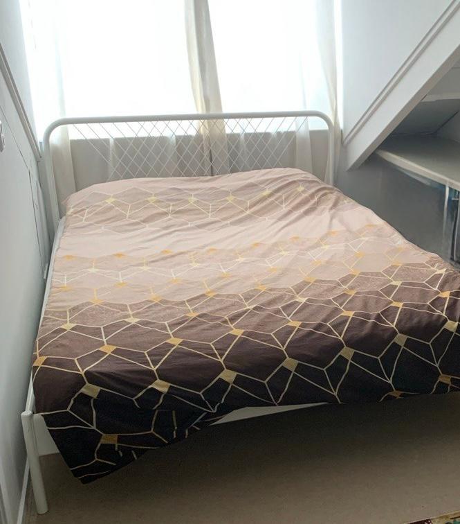 Zo goed als nieuw bed 160x200 incl. matras, Huis en Inrichting, Slaapkamer | Bedden, Ophalen, Wit, Tweepersoons, Zo goed als nieuw