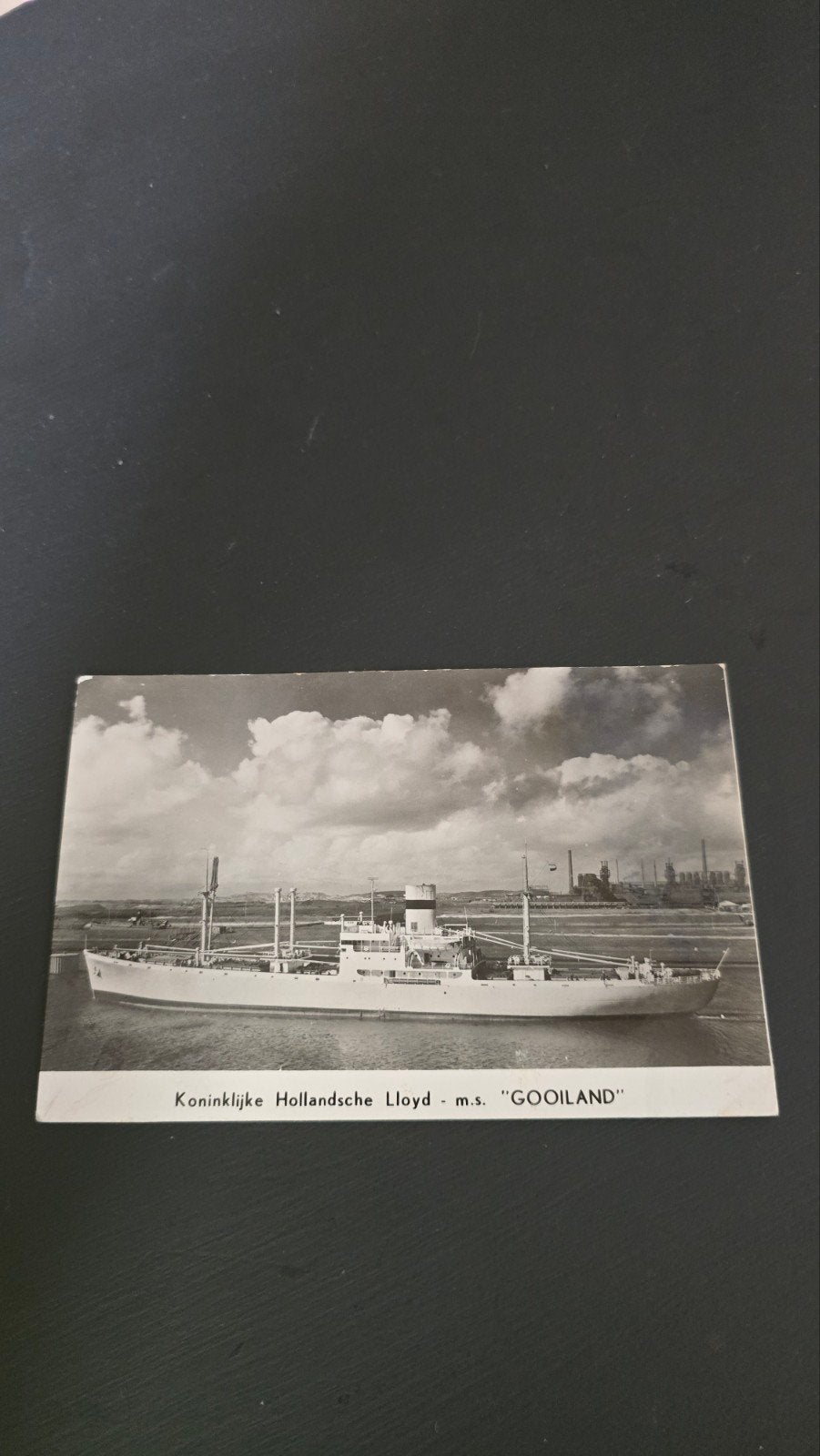 Zwart-wit ansichtkaart m.s. GOOILAND" Koninklijke Hollandsc, Verzamelen, Scheepvaart, Ophalen of Verzenden