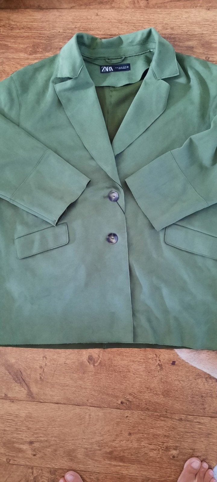 Zara Blazer XL Loose Fit Mosgroen Nieuw!, Ophalen of Verzenden, Nieuw, Maat 46/48 (XL) of groter, Groen