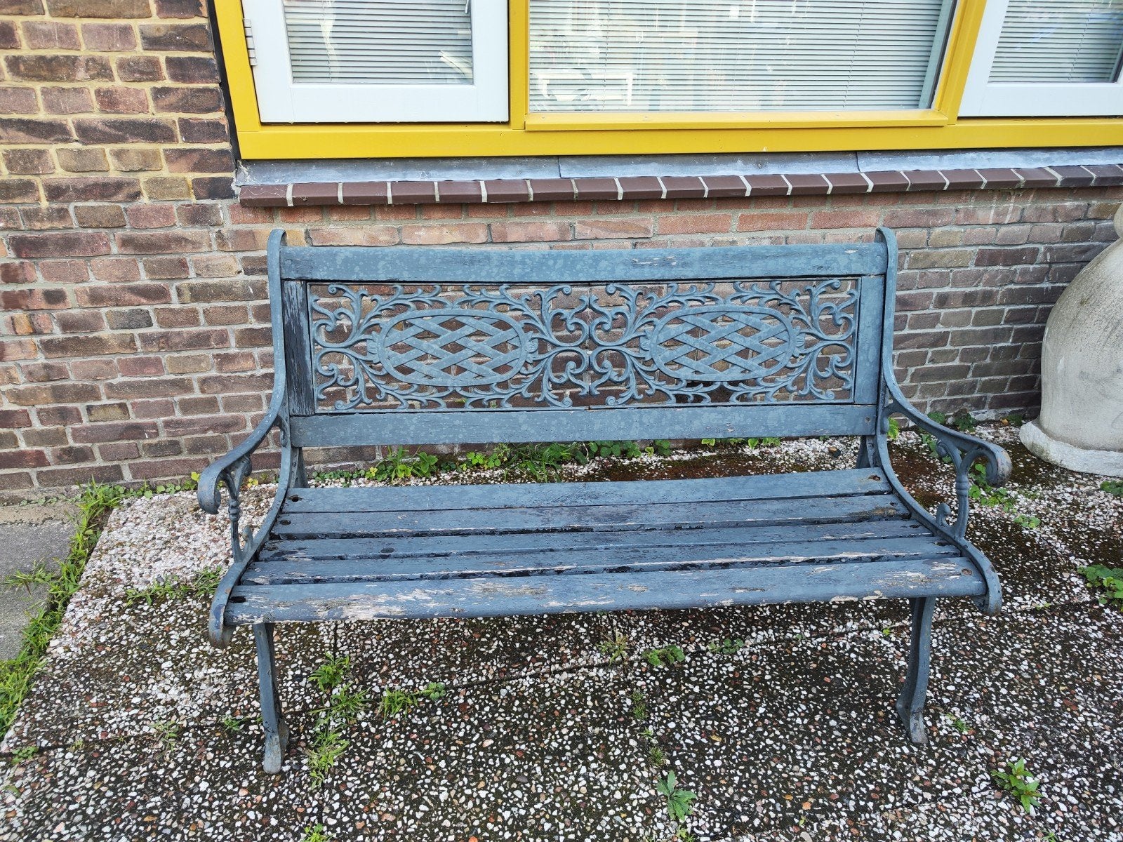 bankie met gietijzer op knappe, Ophalen of Verzenden, Metaal