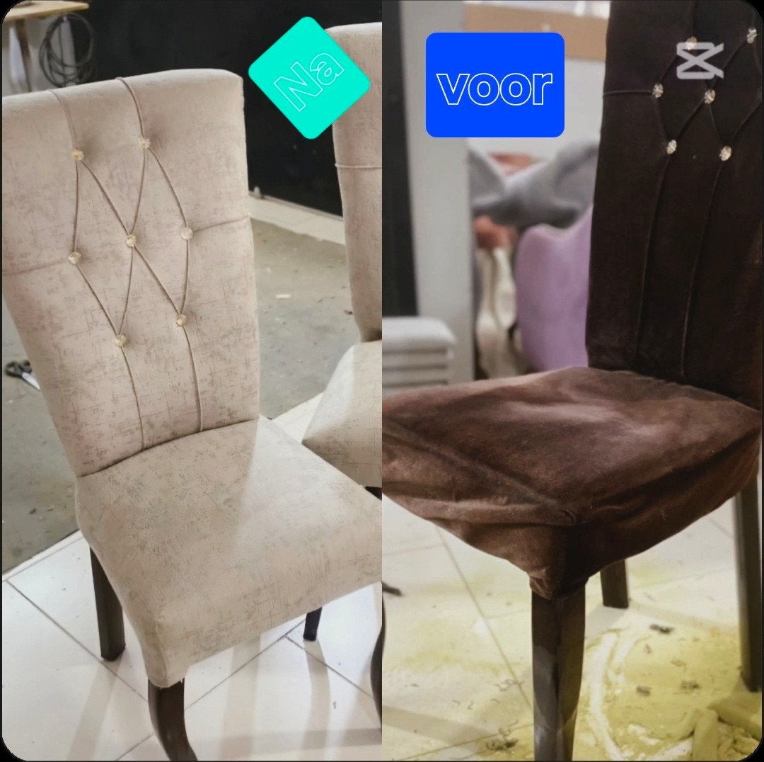 Meubelstoffering en Reparatie, Ophalen of Verzenden, Leer, Vijf, Zes of meer stoelen