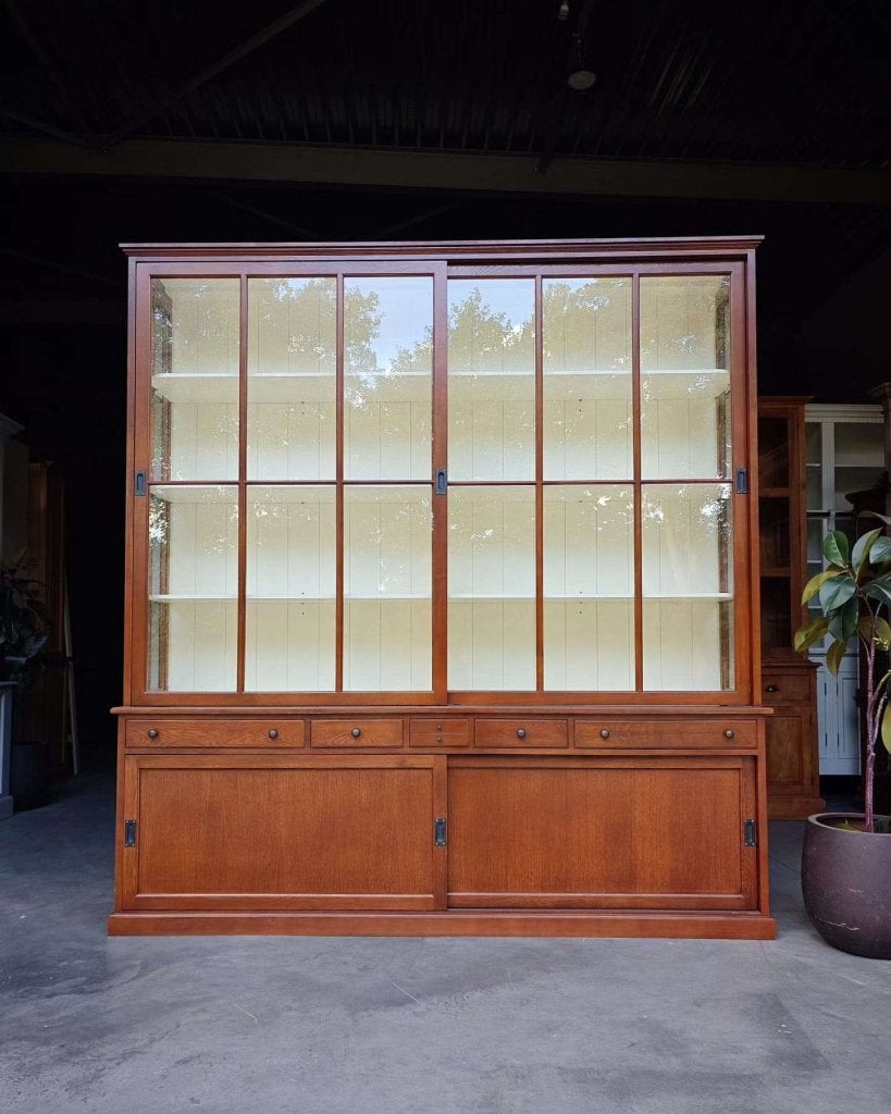 Prachtige klassieke servieskast | Chique vitrinekast  #3649, Huis en Inrichting, Gebruikt, -, 200 cm of meer, -