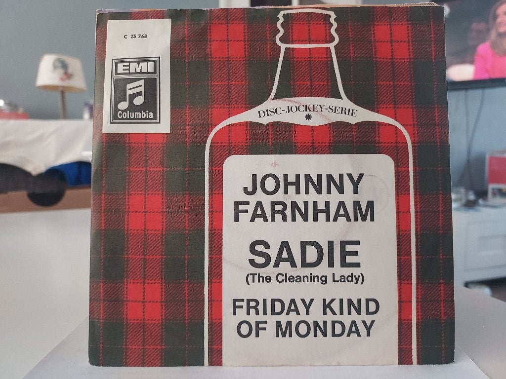 7" Single Johnny Farnham - Sadie (The Cleaning Lady) / Frida, Ophalen of Verzenden, Gebruikt, Pop