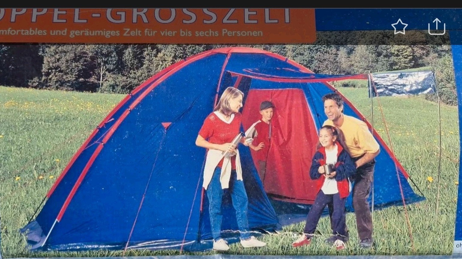 Familietent 4-6 personen – 2 slaapcabines + leefruimte, Ophalen, Gebruikt, Tot en met 3