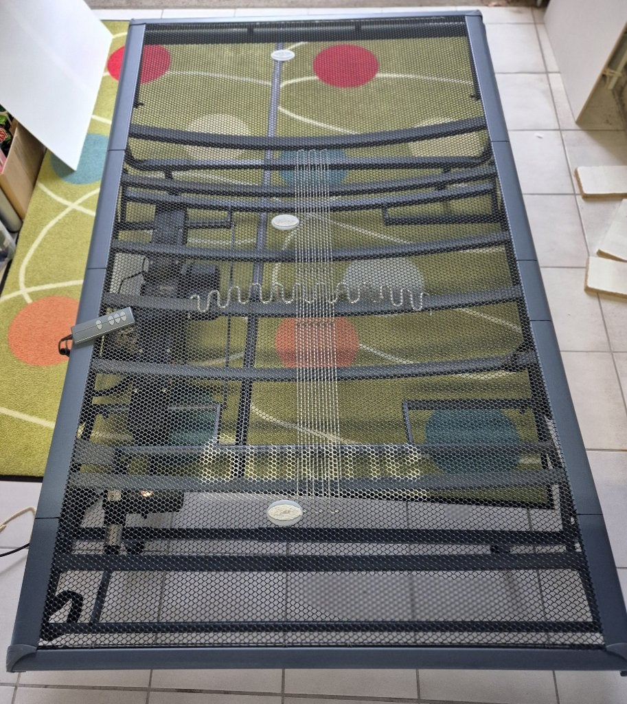 Auping 3-motorige luxe spiraalbodem 120 x 200., Huis en Inrichting, Slaapkamer | Bedden, Ophalen, Verstelbaar, Eenpersoons, Blauw