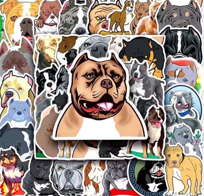 Pitbull honden stickers, Verzenden, Nieuw