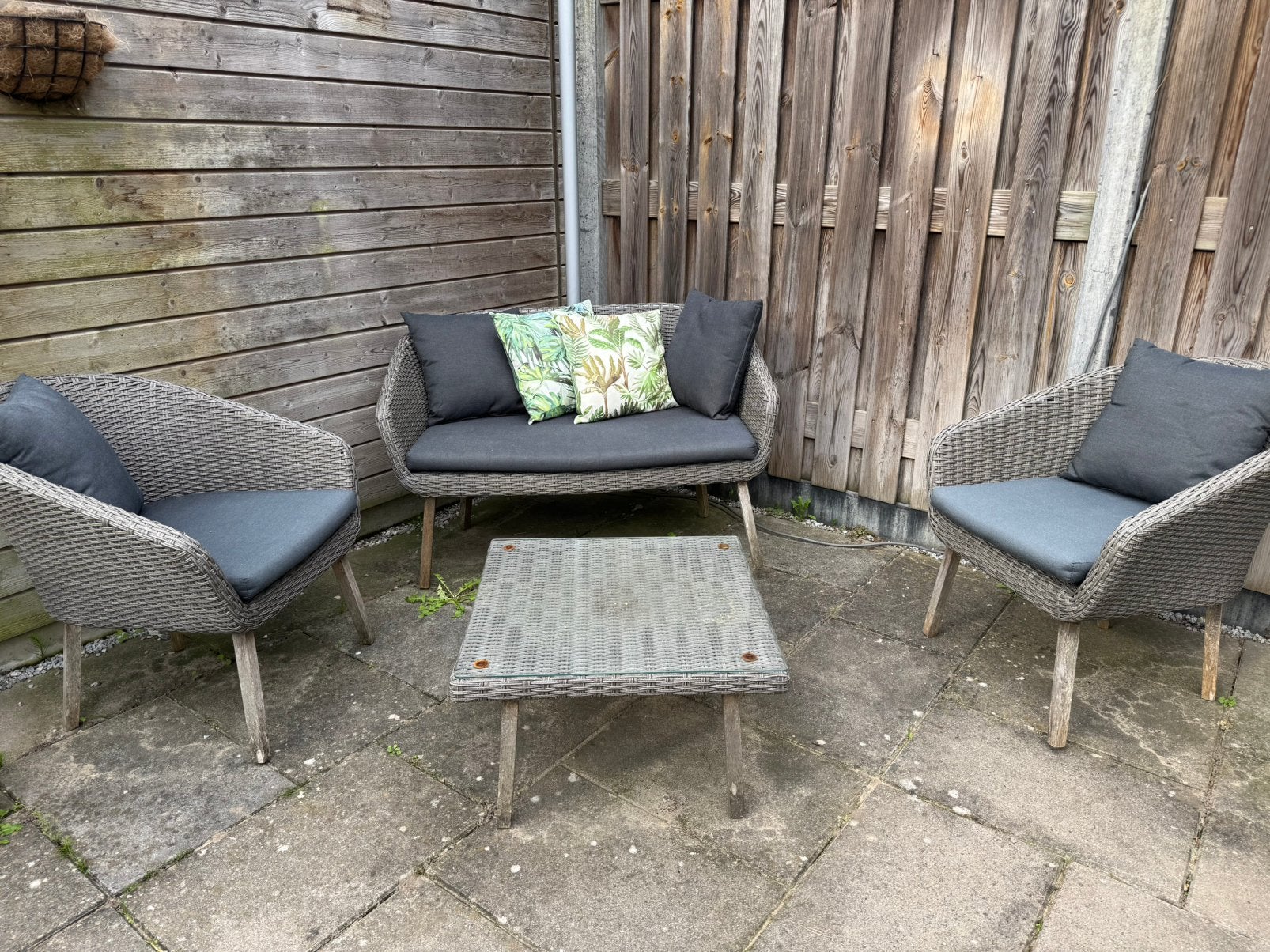 Tuinset; gratis afhalen, Tuin en Terras, Ophalen, Zo goed als nieuw, Bank