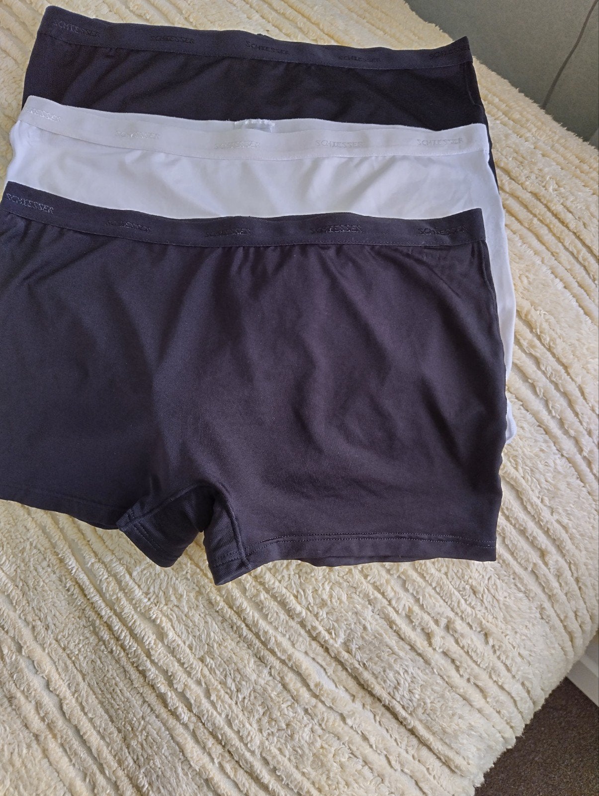 Drie boxers van SCHIESSER en twee hipster sensuaL v  SLOGGI, Schiesser, Ophalen of Verzenden, Zwart, Slip