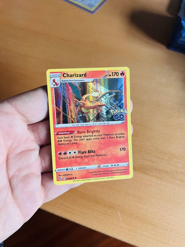 Charizard 010/078 Holo Pokemon GO Game Mint, Verzenden, Zo goed als nieuw, Losse kaart, Foil