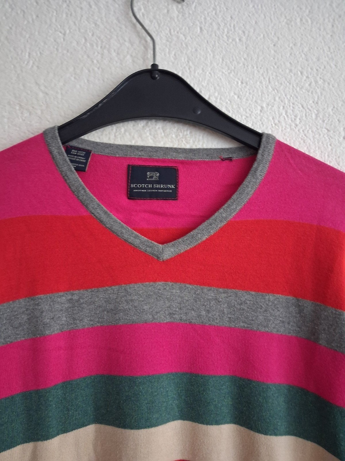 Scotch Shrunk gestreepte V-hals trui, maat 48/50 (M), Ophalen of Verzenden