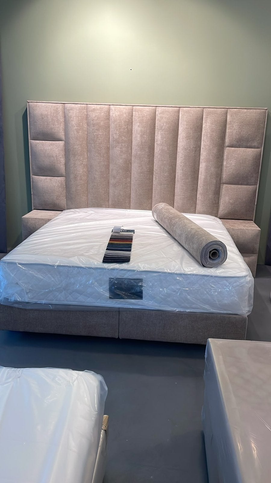 Boxspring bed 90/200 met matras 299 EURO, 90 cm, Nieuw, 200 cm, Stof