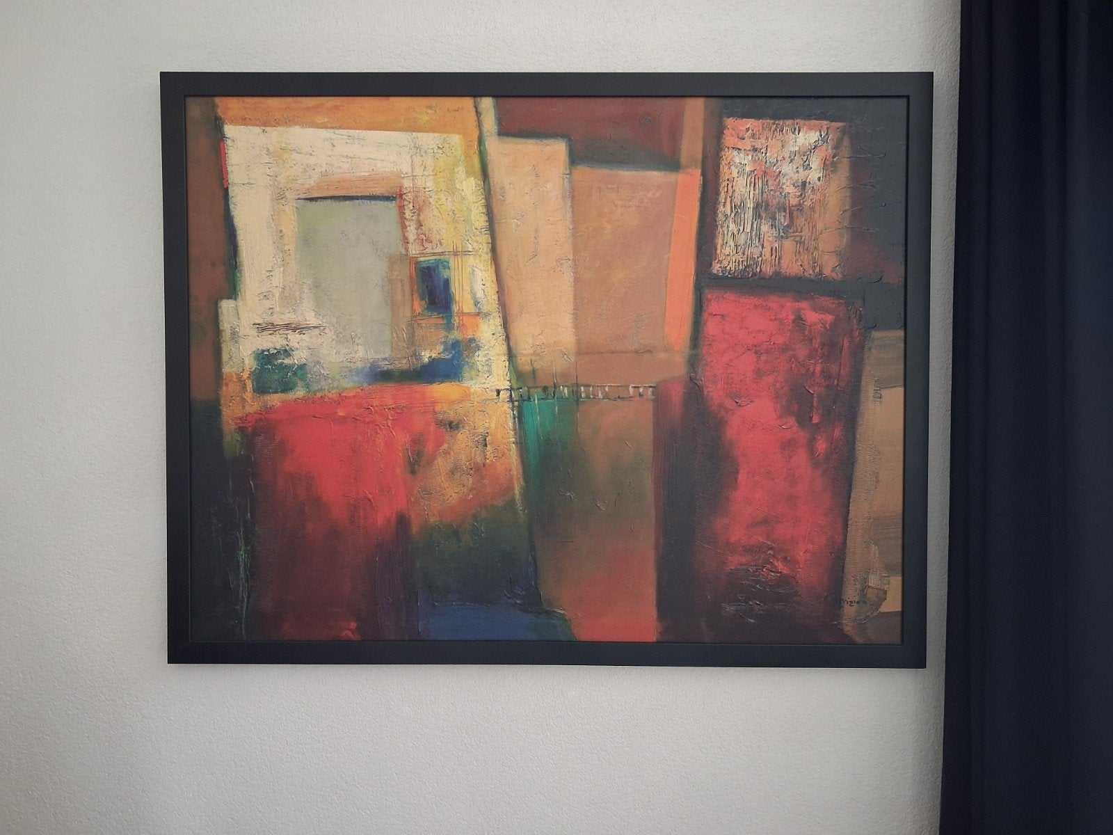 groot abstract schilderij, Ophalen