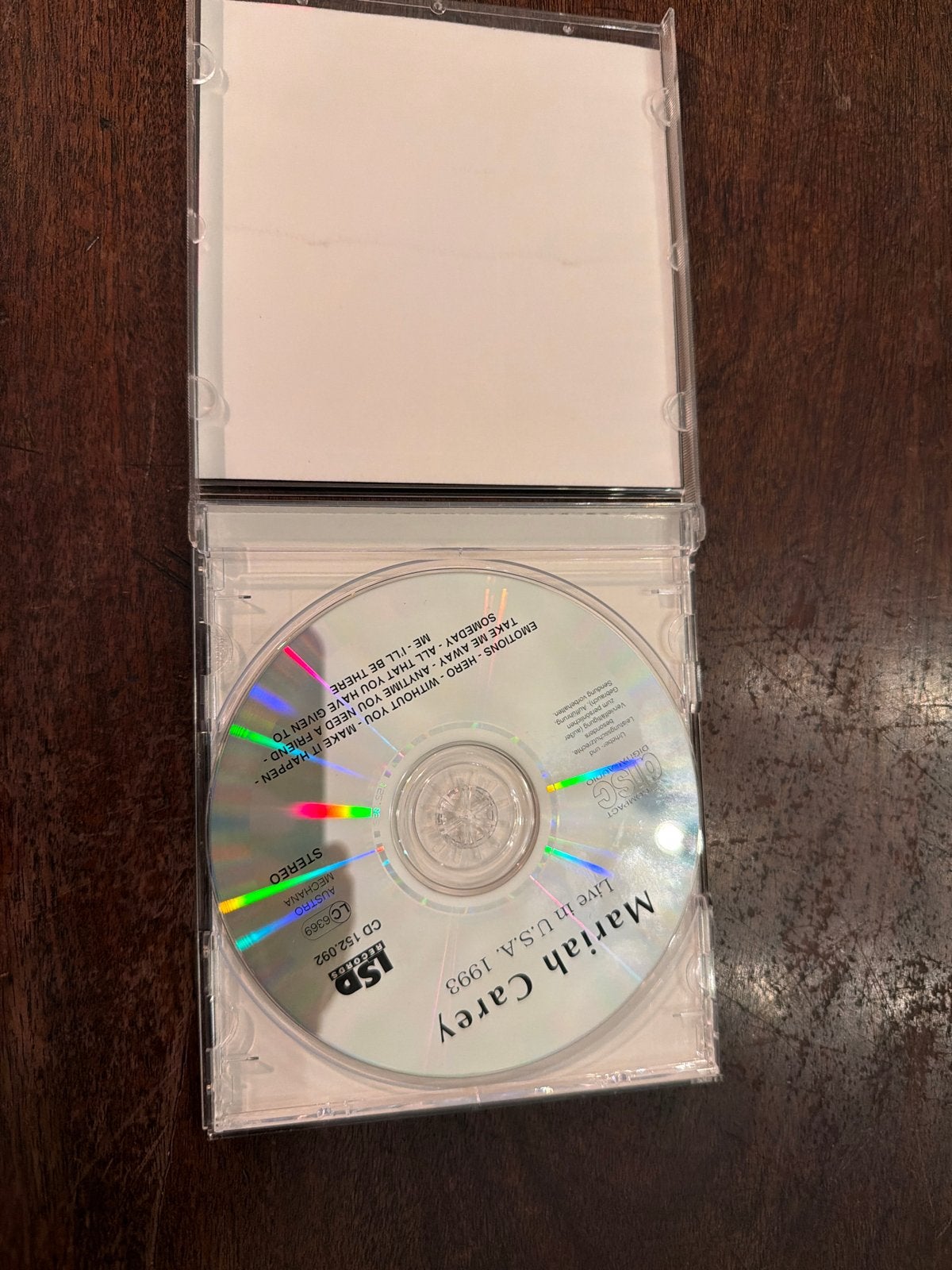 Mariah Carey - Live in U.S.A. 1993 CD, Gebruikt, Pop, Ophalen of Verzenden, Live-album