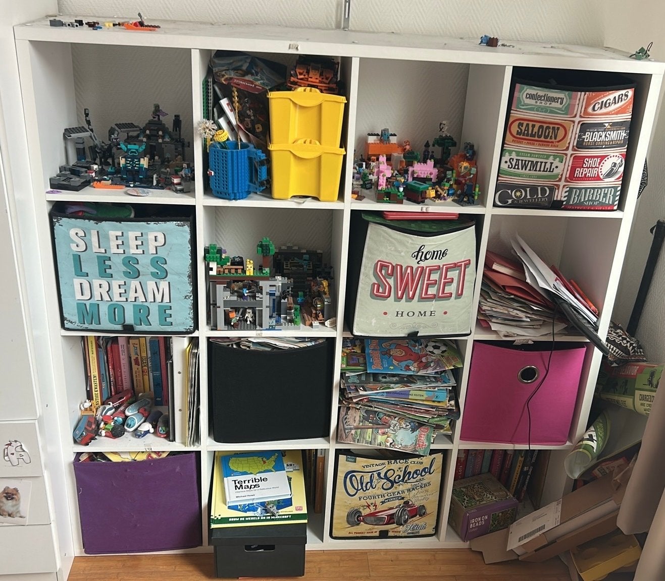 Kallax look-a-like 4x4 vakkenkast / roomdivider, Ophalen, Gebruikt