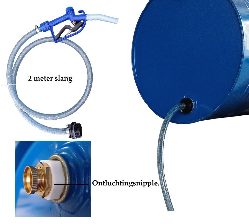 tankpistool 200l metaal olievat met ontluchting set, 150 liter of meer, Ophalen, Nieuw, Metaal