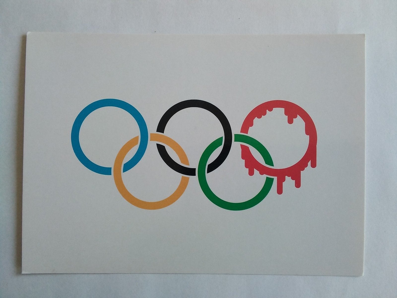 Ansichtkaart Olympische Spelen bloed - Barry Pirovano 2008, Verzenden, 1980 tot heden
