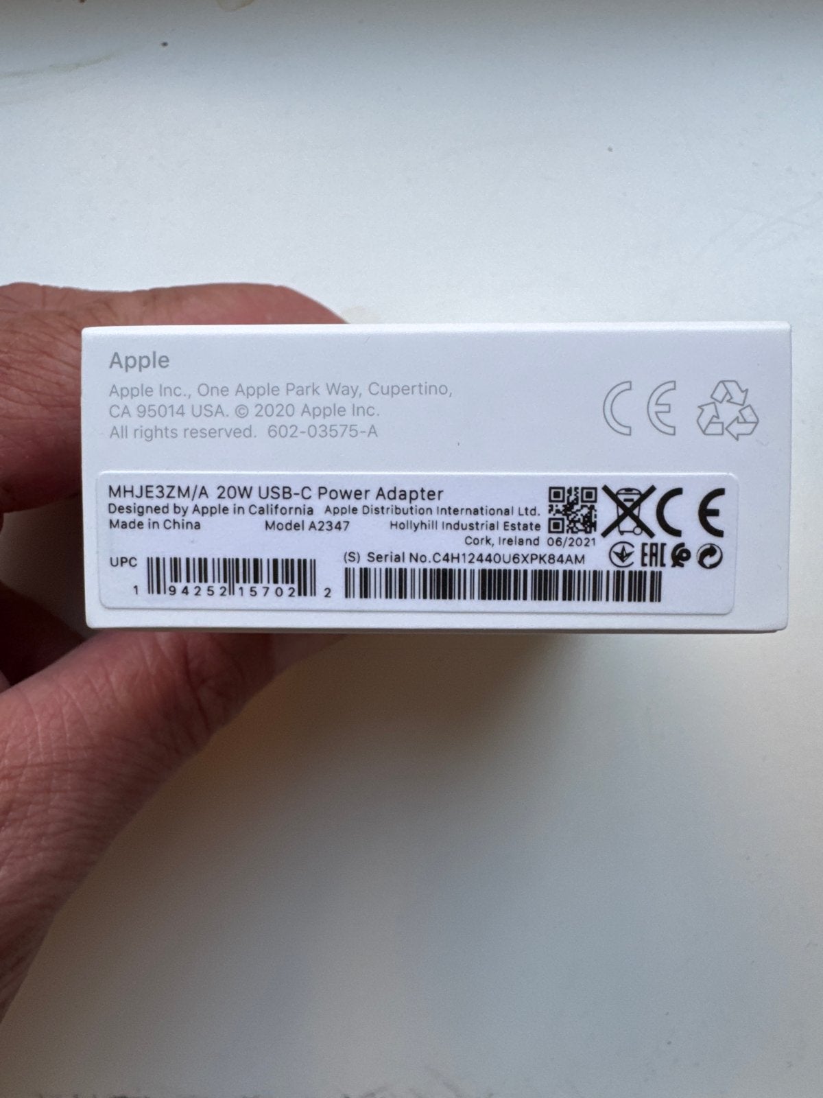 Originele Apple 20W USB-C Power Adapter (Model A2347), Telecommunicatie, Mobiele telefoons | Telefoon-opladers, USB-C, Adapter