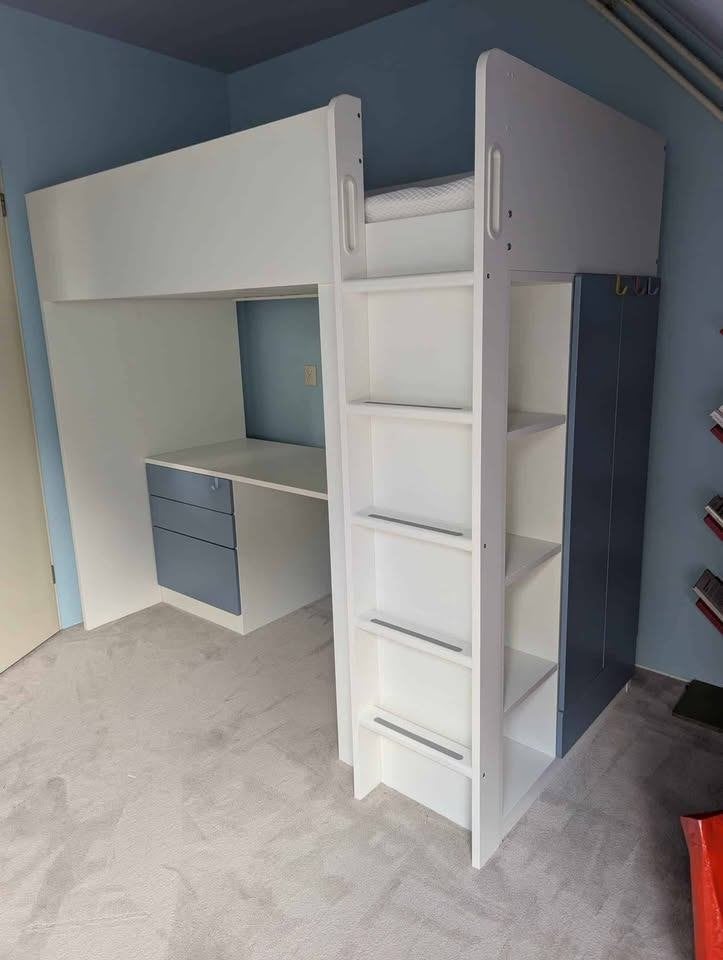 Ikea hoogslaper 2x, Ophalen, Eenpersoons, Zo goed als nieuw, 200 cm