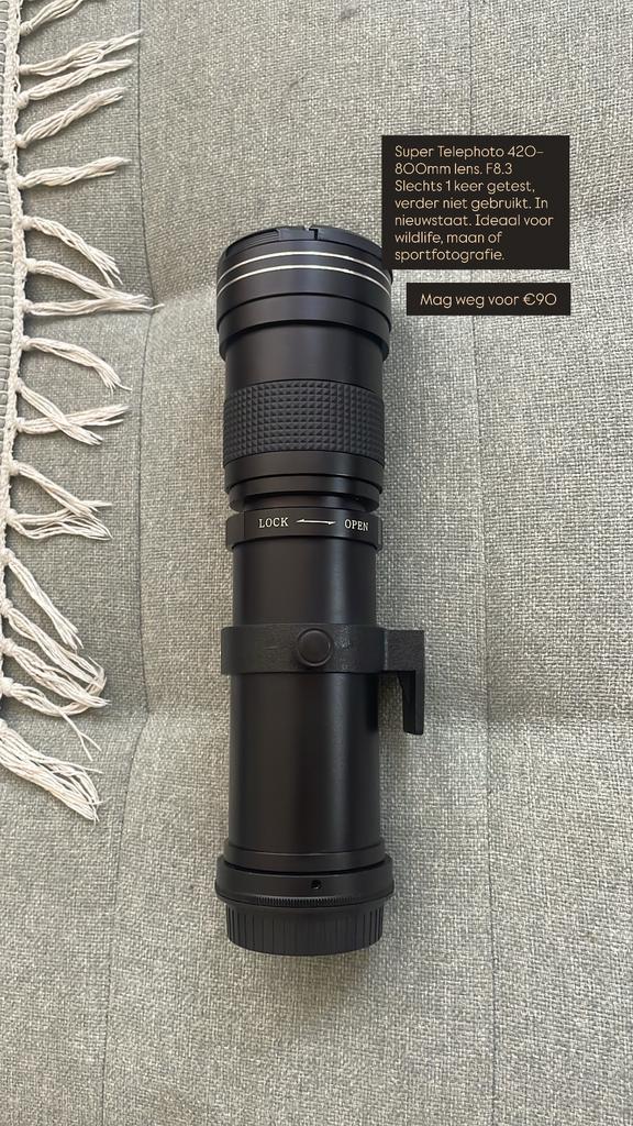 420-800mm lens, Audio, Tv en Foto, Fotografie | Lenzen en Objectieven, Ophalen of Verzenden, Zo goed als nieuw, Telelens