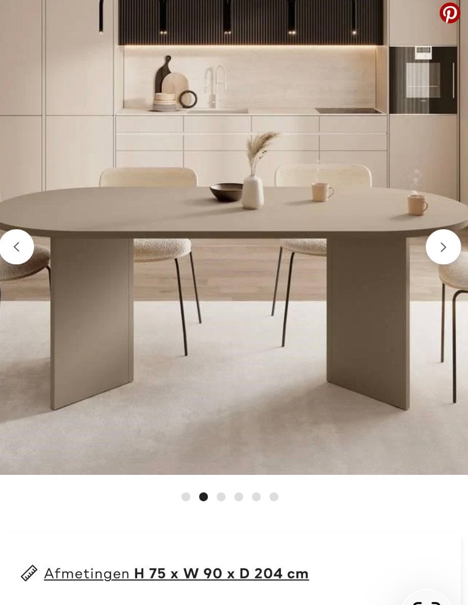 NADUVI eetkamertafel, Huis en Inrichting, Tafels | Eettafels, Ophalen, 200 cm of meer, 50 tot 100 cm, Zo goed als nieuw