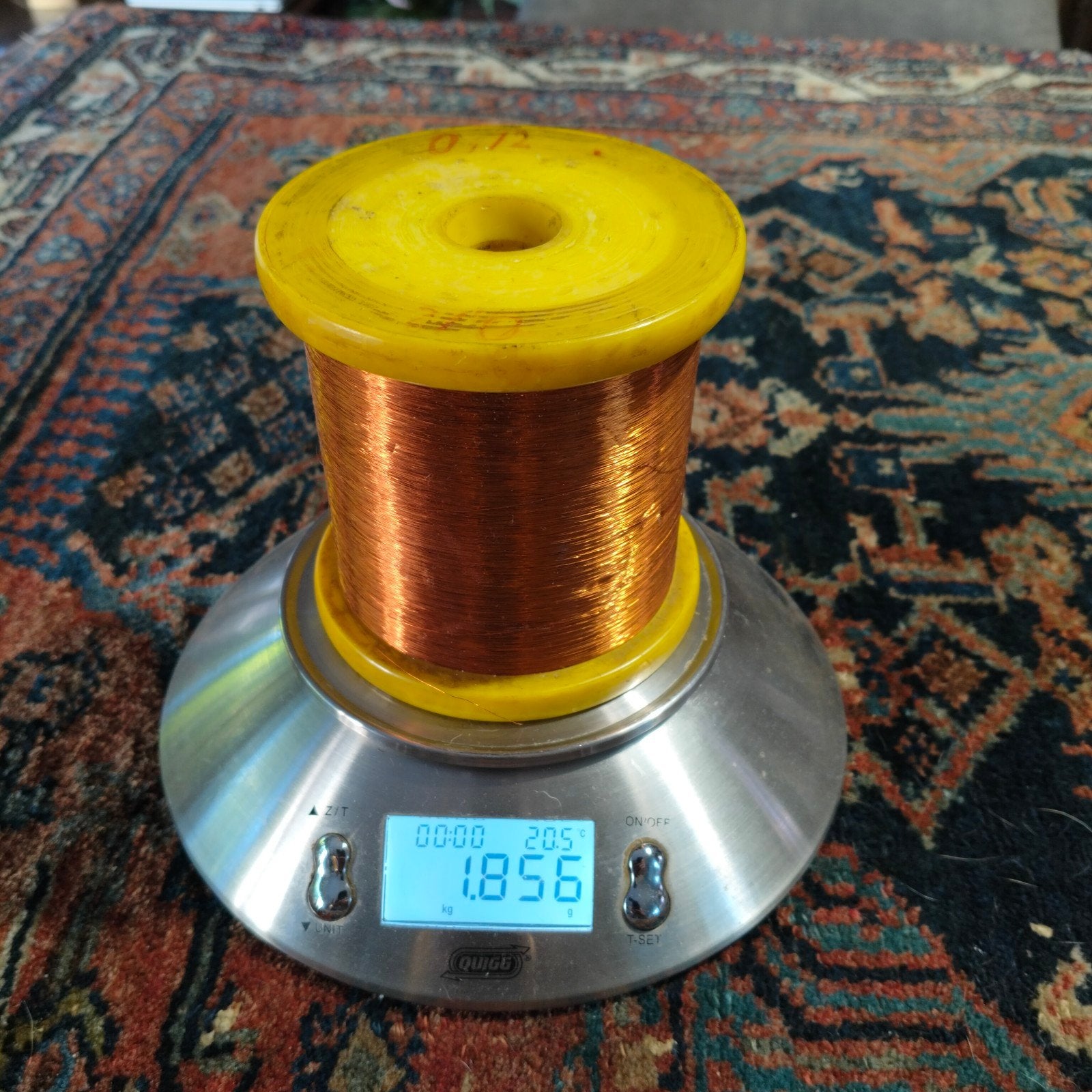 Koper spoeldraad op spoel 0,12mm - 1,856 kg, Ophalen of Verzenden