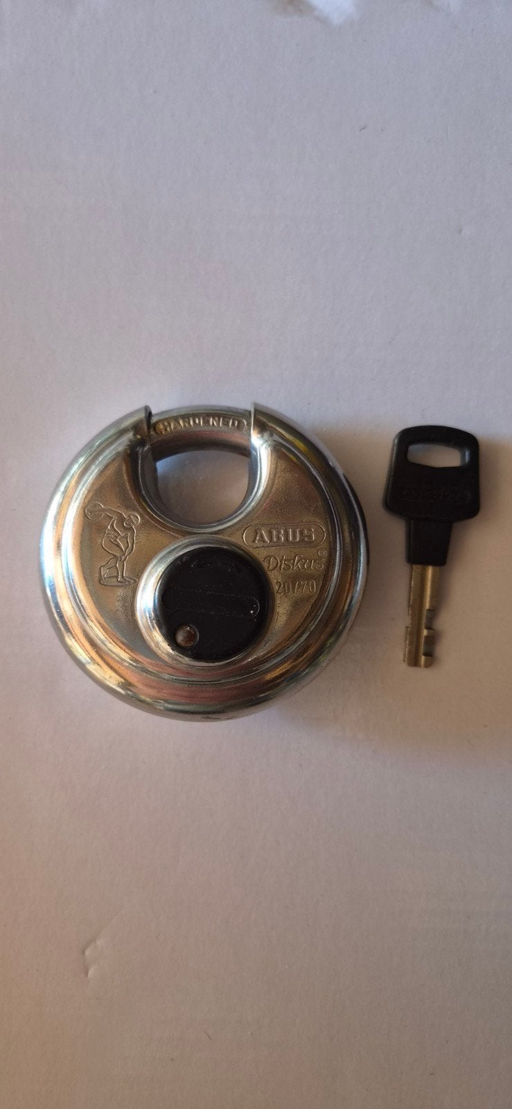 ABUS Diskus 20/70 Hangslot., Ophalen of Verzenden, Zo goed als nieuw, Rvs, Slot