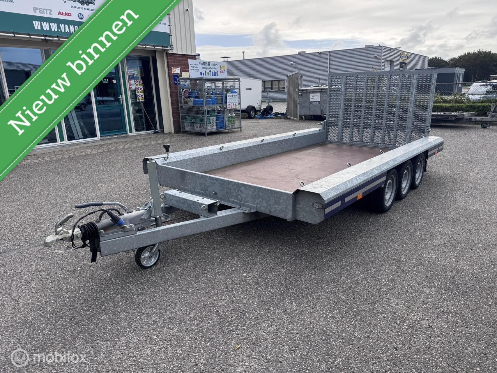 Vlemmix machinetransporter 400x180 3-asser zeer netjes, Gebruikt