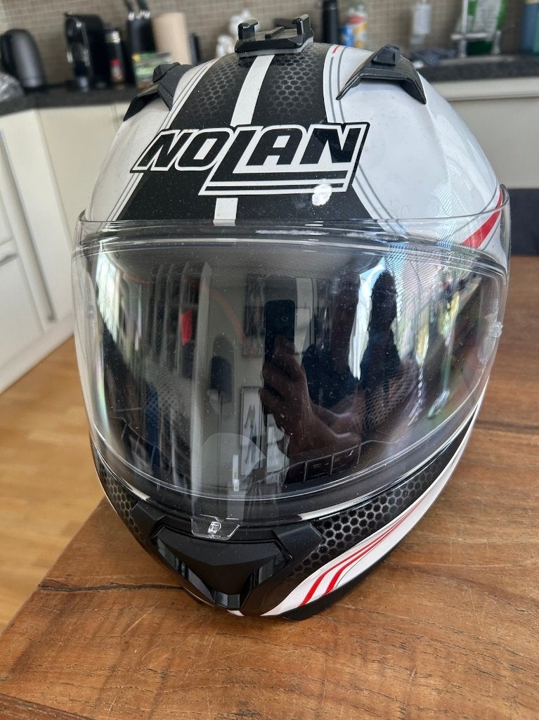Nolan N87 Motorhelm wit, Motoren, Kleding | Motorhelmen, Ophalen, Heren, Nolan, Tweedehands