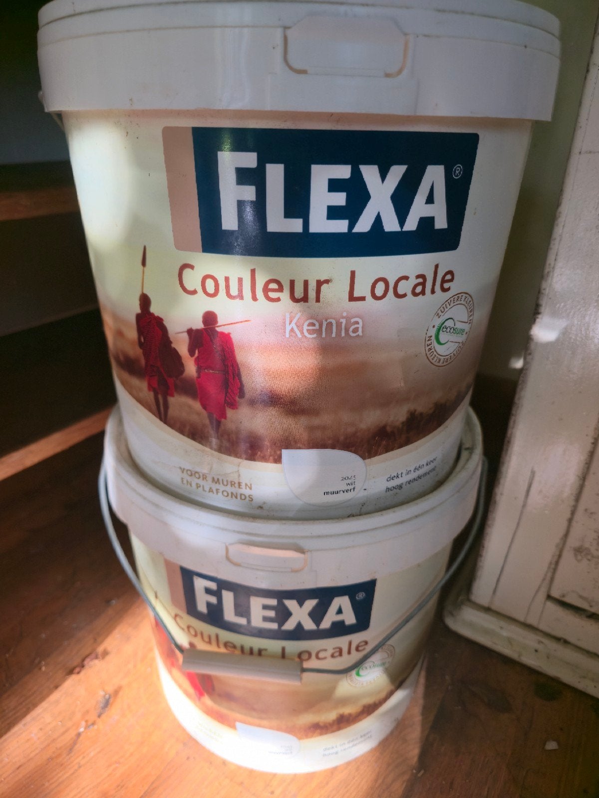 Flexa Couleur Locale Kenia Muurverf - Wit (2 emmers), Wit, Ophalen of Verzenden, 10 tot 15 liter, Verf
