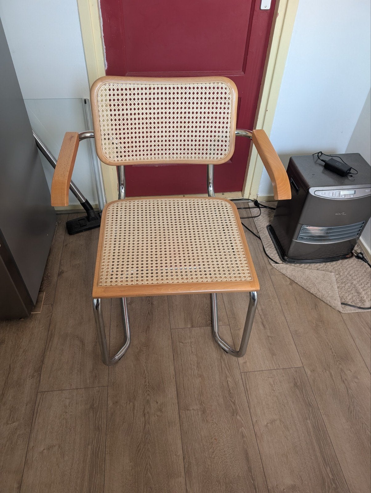chrome buisframe stoel webbing - thonet stijl teab, Huis en Inrichting, Ophalen