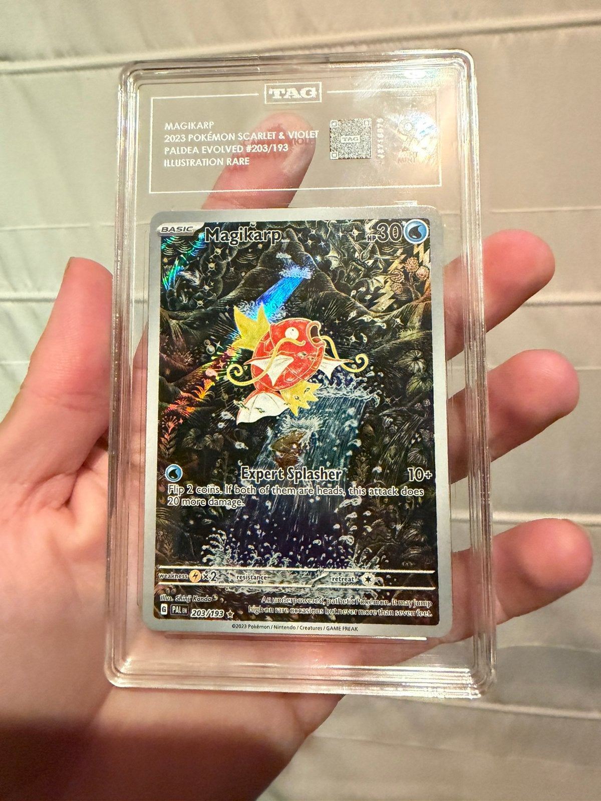 Tag 9 magikarp 203, Ophalen of Verzenden, Nieuw, Losse kaart, Foil