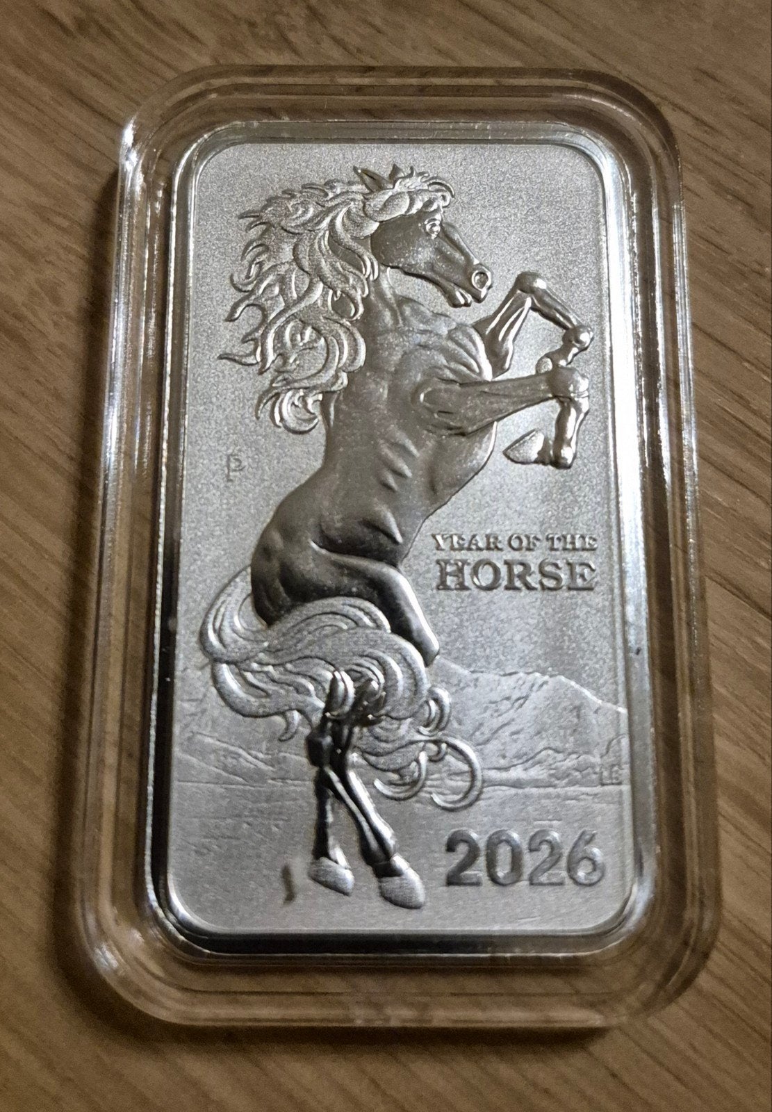 1 oz zilver Perth Mint Rectangle Lunar Horse 2026, Ophalen of Verzenden, Zilver