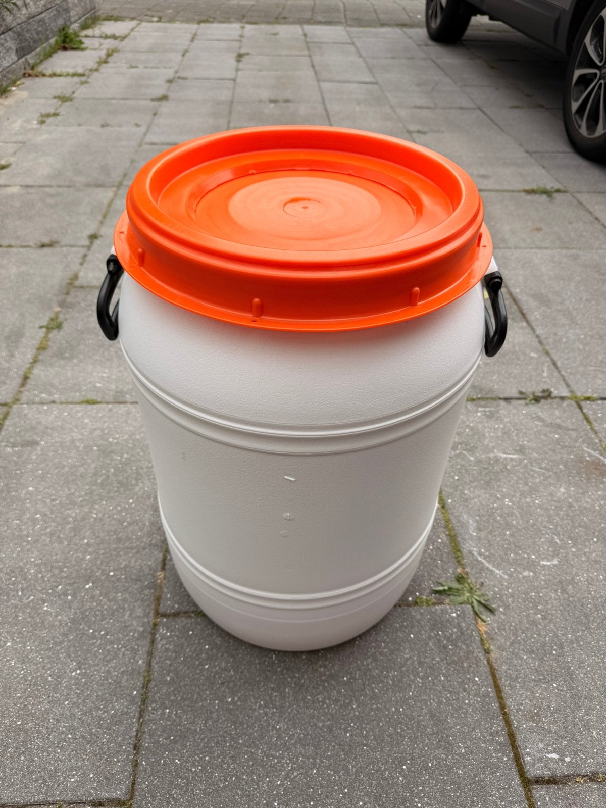 60L plastic barrel with screw and pressure lid, Ophalen, Hond