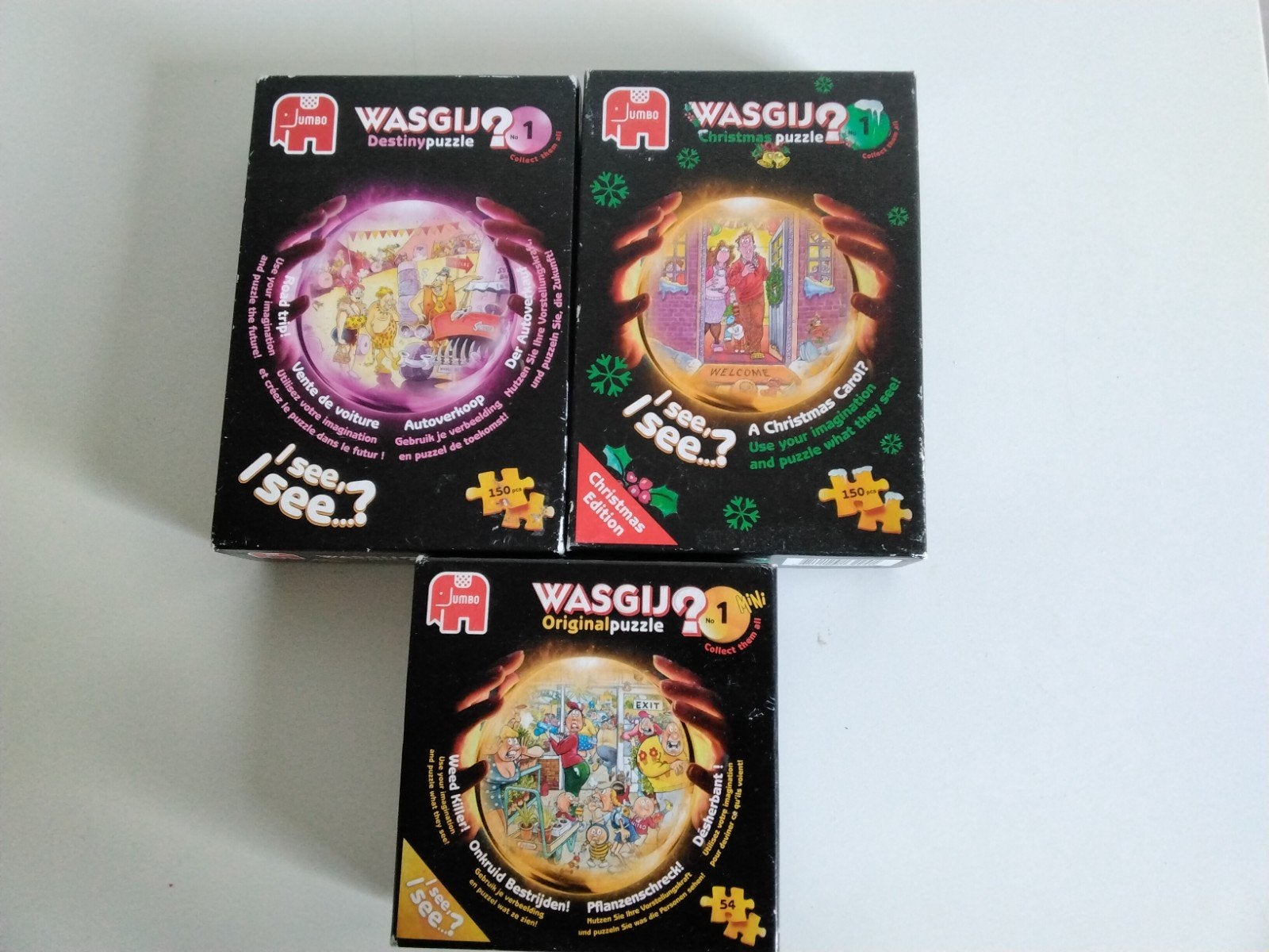Jumbo Wasgij Puzzels - 3 stuks, diverse edities, Ophalen of Verzenden, Minder dan 500 stukjes, Gebruikt, Legpuzzel