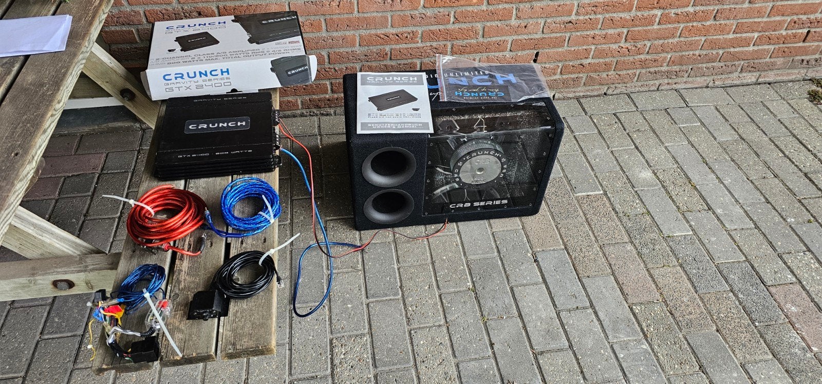 Volledige Crunch subwoofer set!, Auto diversen, Ophalen