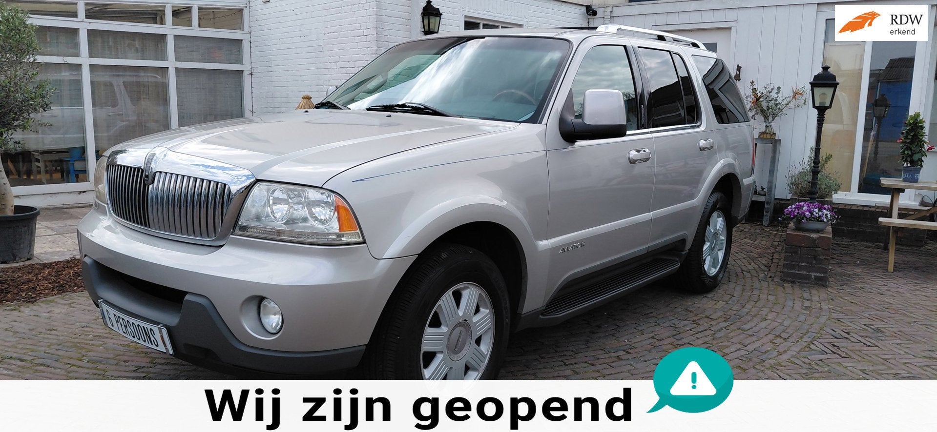 Lincoln AVIATOR 4.6 V8 Automaat 4X4 6 Zitter met Leder Prach, Auto's, Lincoln, 450 kg, Gebruikt, Met garantie (alle), Leder