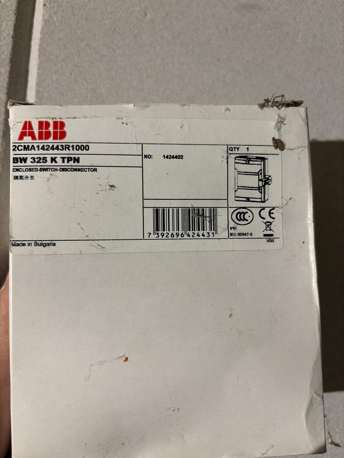 5x ABB BW 325 K TPN werkschakelaar voor Schakelaar/Scheider, Doe-het-zelf en Verbouw, Ophalen of Verzenden, Nieuw, ABB, Schakelaar
