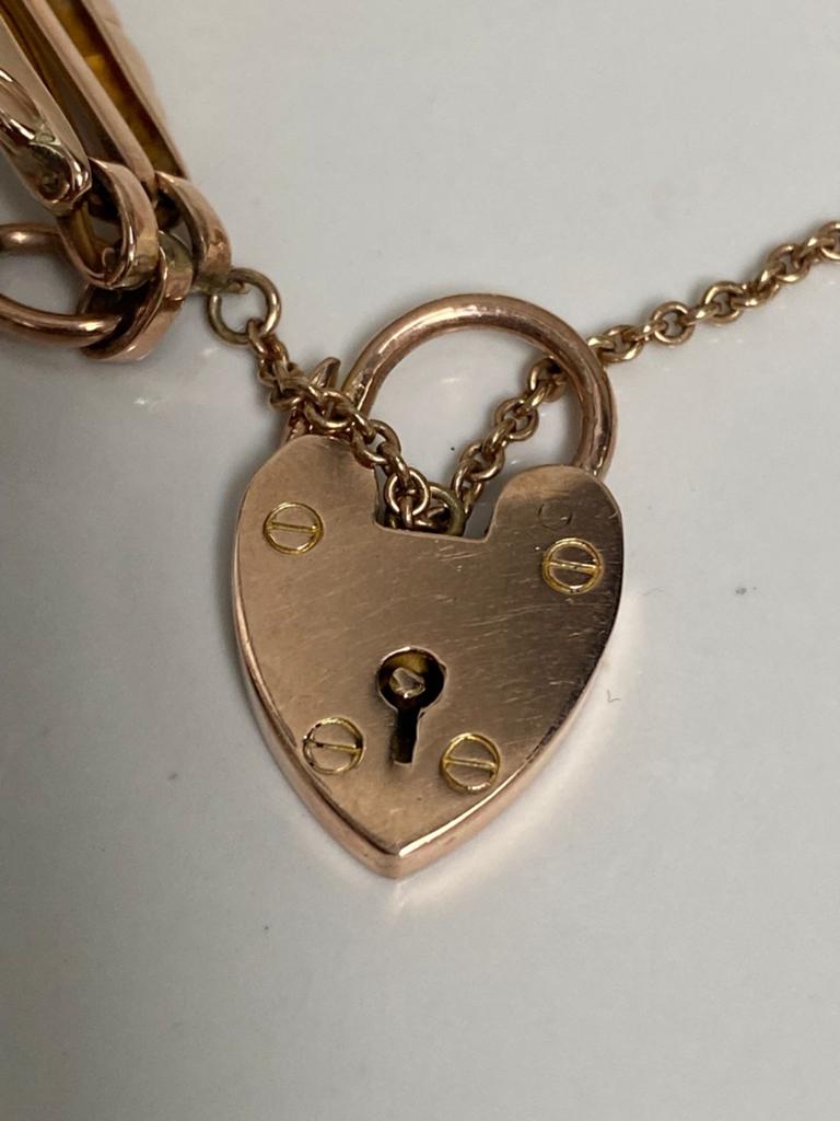 Antiek geel gouden armband slot hart, Sieraden, Tassen en Uiterlijk, Antieke sieraden, Verzenden, Goud, Armband