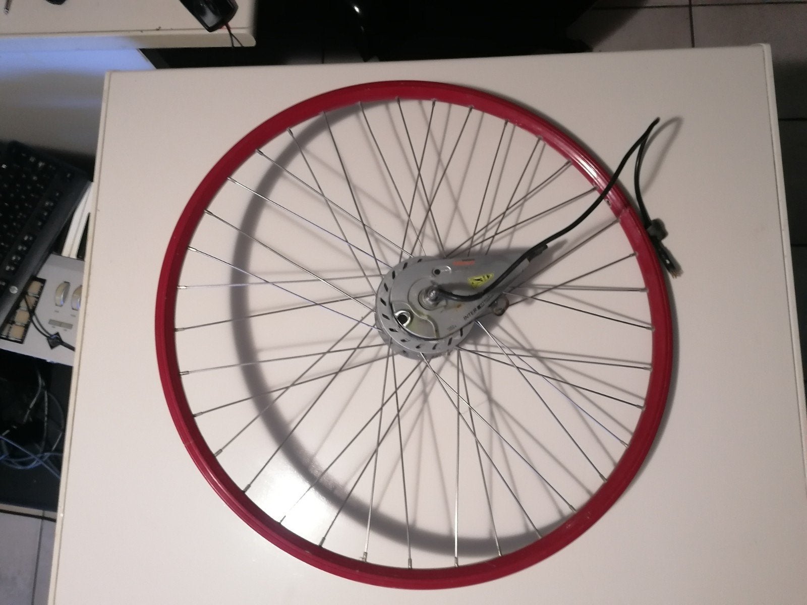 9-pins E-bike voorwiel met motor - Shimano Nexus, Fietsen en Brommers, Fietsonderdelen, Ophalen, Motor
