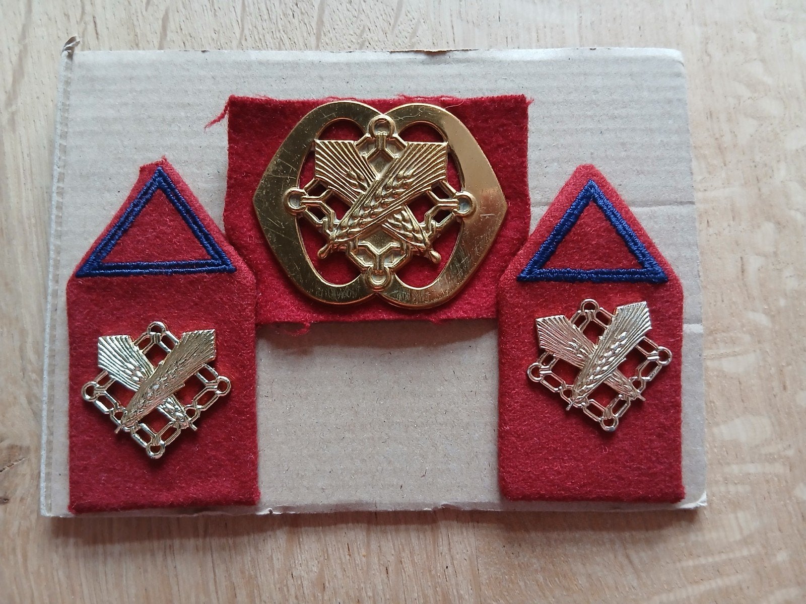 Kraagspiegels en baretembleem  : Intendance opleidingen, Verzamelen, Militaria | Algemeen, Ophalen of Verzenden, Landmacht, Nederland