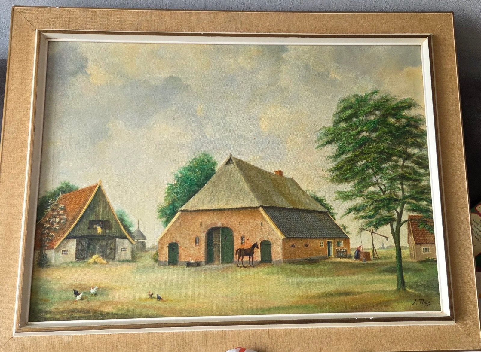 schilderij van een landelijk boerderij, Ophalen