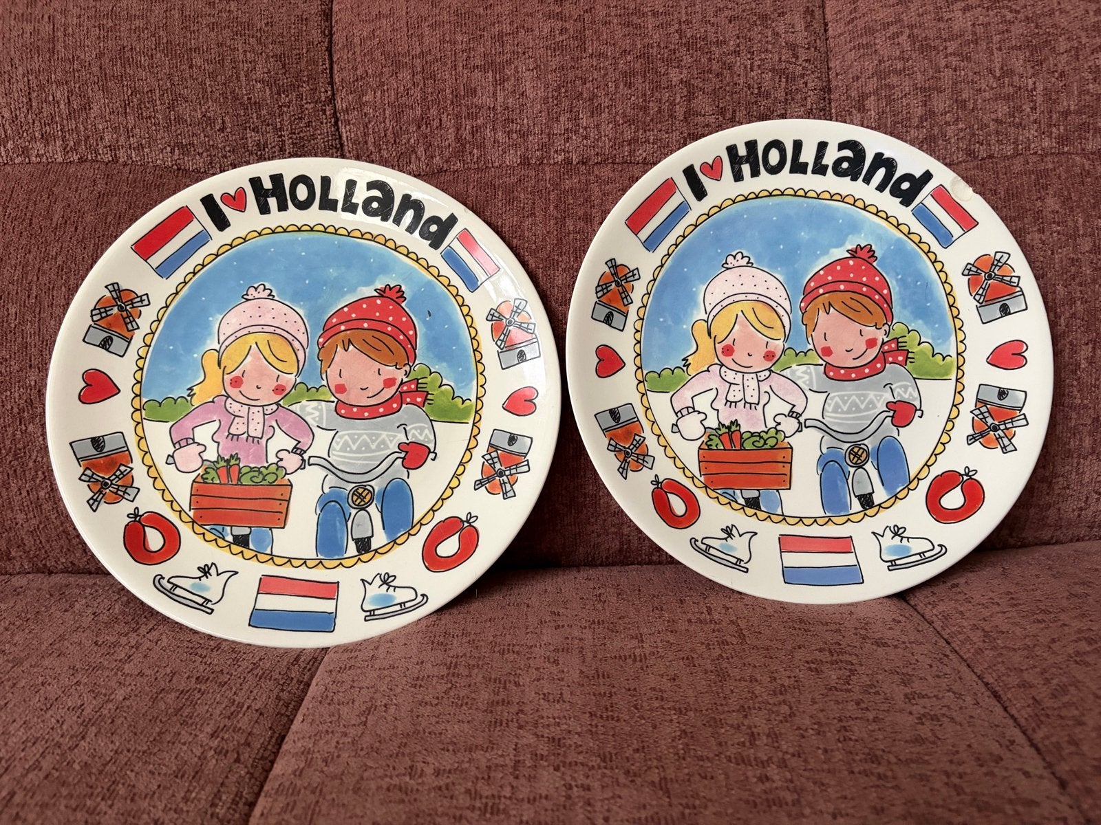 Blond Amsterdam 'I love Holland' borden, Gebruikt, Ophalen of Verzenden, Bord(en), Modern
